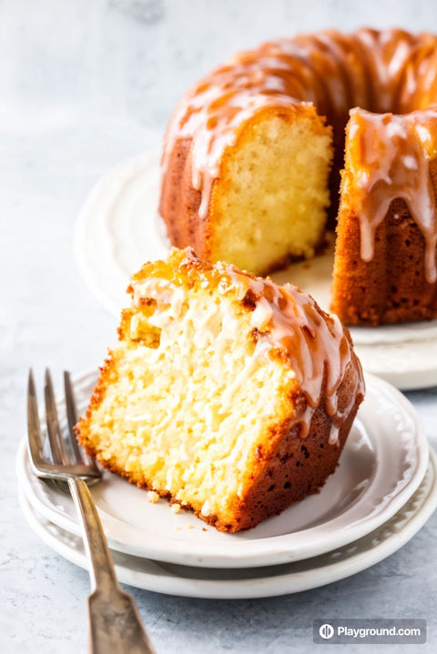 Mini Coconut Rum Bundt Cakes